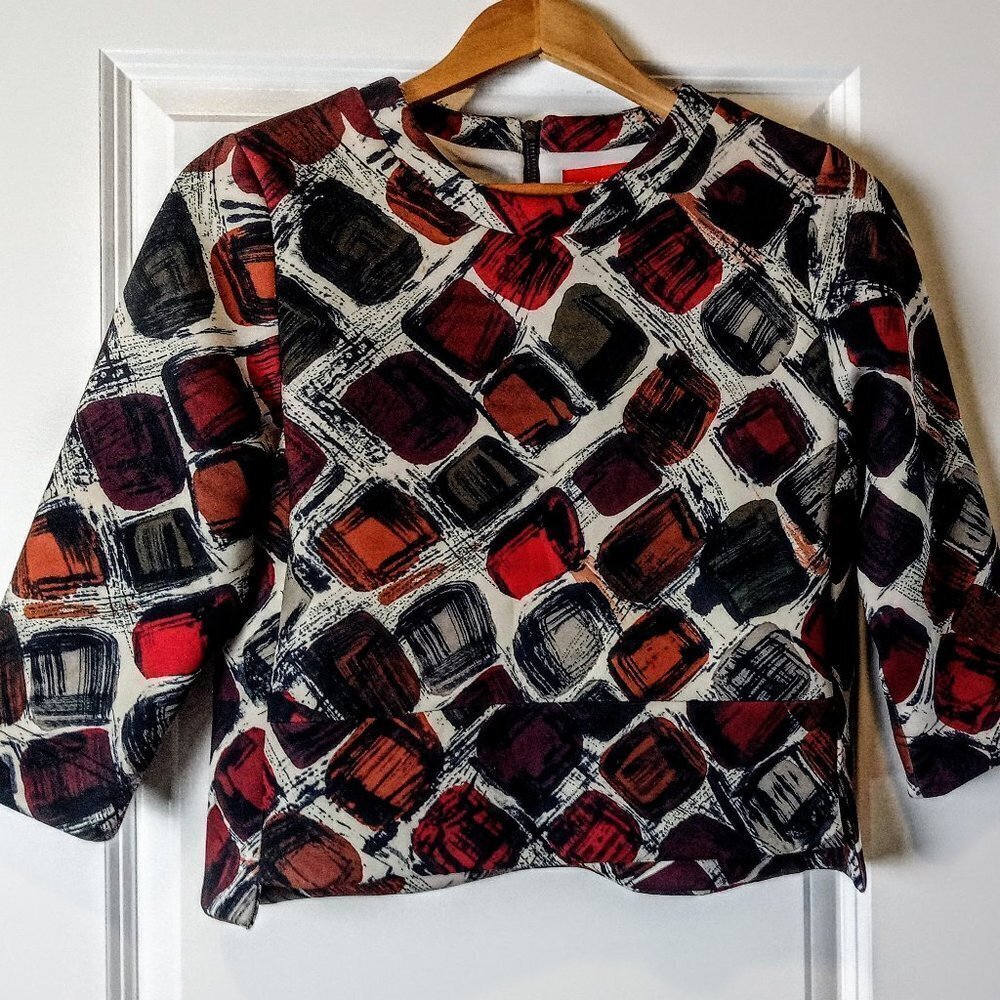 The Lines In Between Multicolor Print Crop Top - image 1